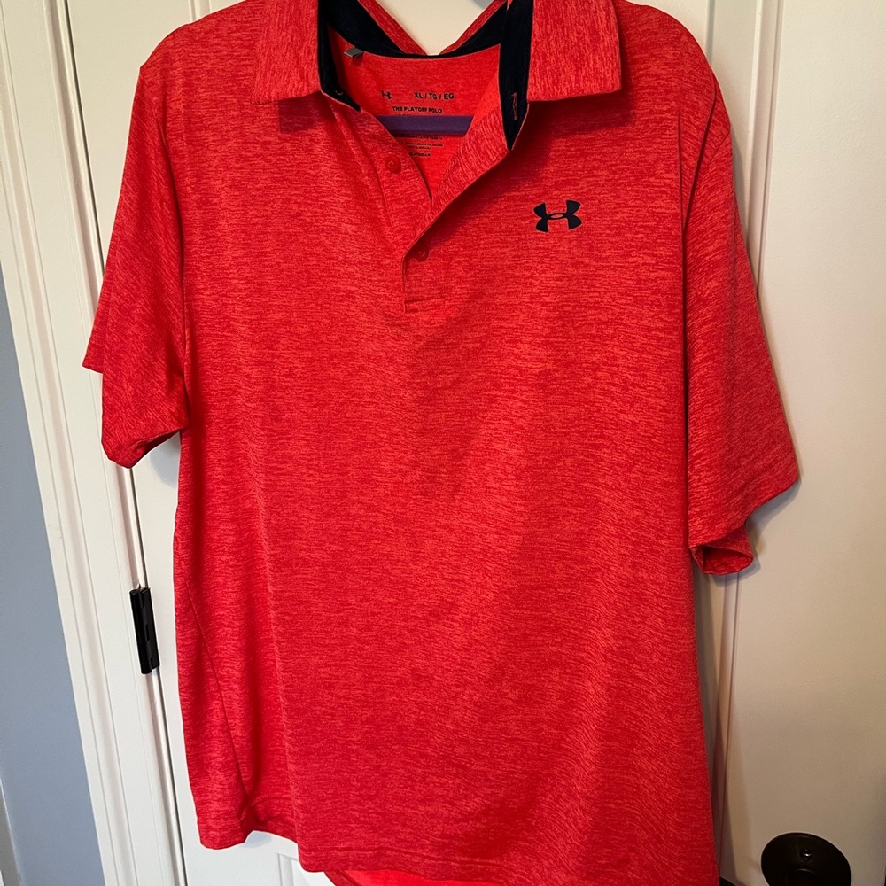 Under Armour Men's Red Polo Shirt
